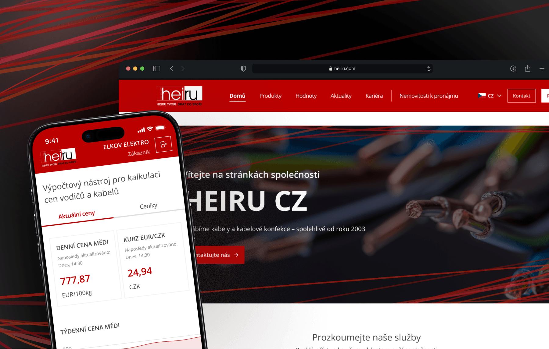 We developed an application for managing Heiru cable orders