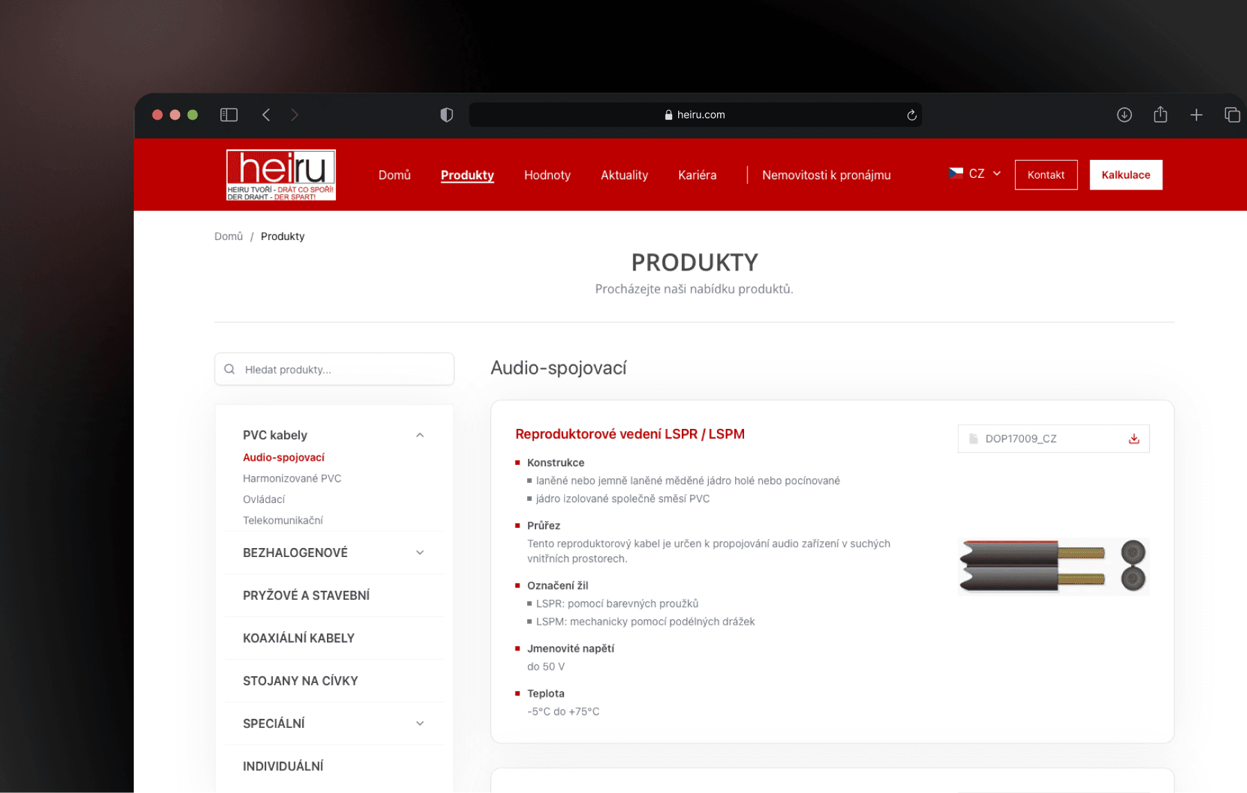 Complete product list where you find everything you need