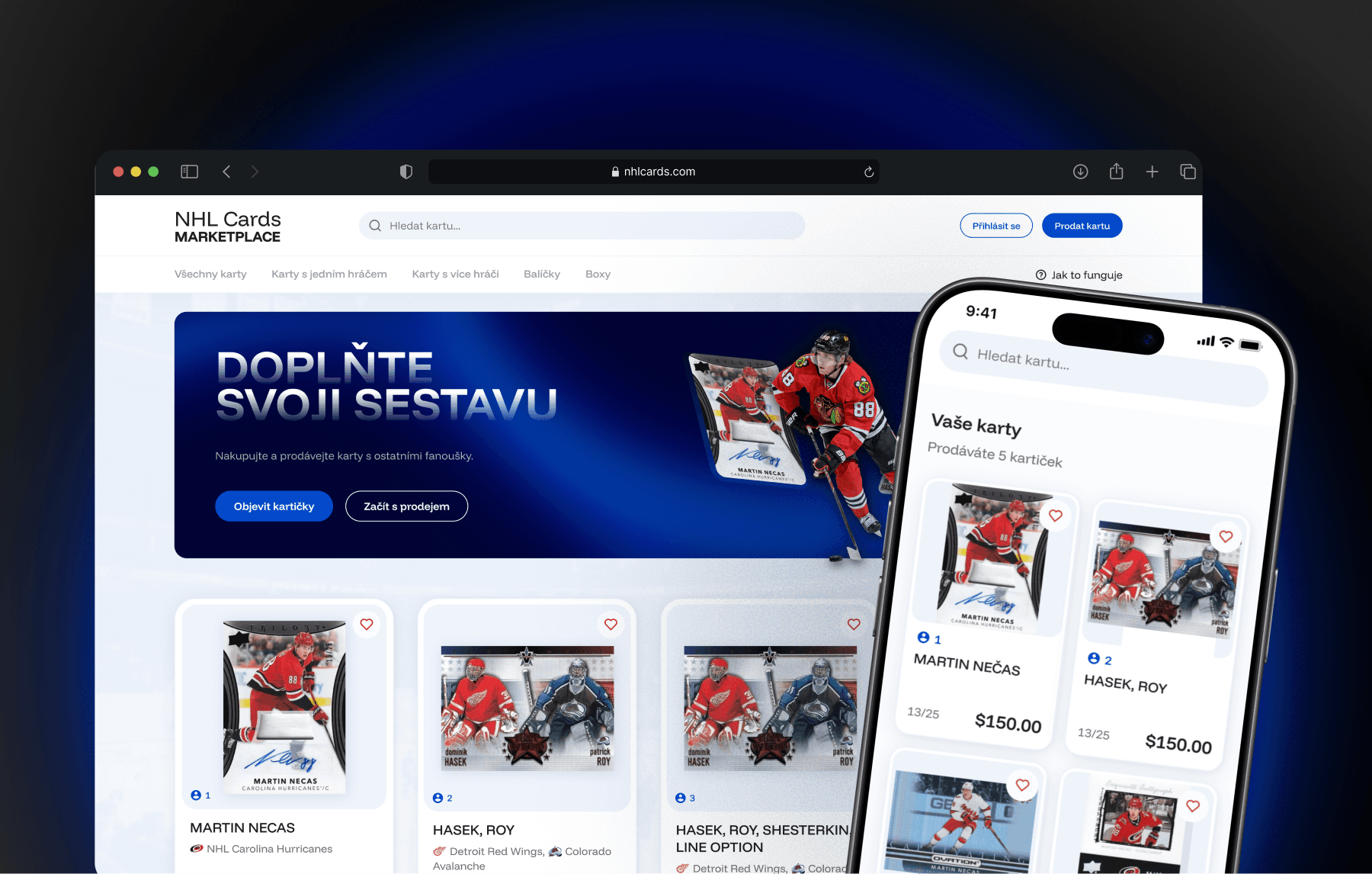 Sign up and sell hockey cards